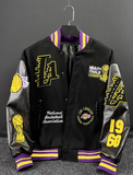 BASKETBALL LA LOS ANGLES EMROIDERED UNISEX VARSITY JACKET