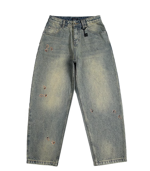 UNAPS FLAME KEY VINTAGE DENIM JEANS HAREM SWEATPANTS