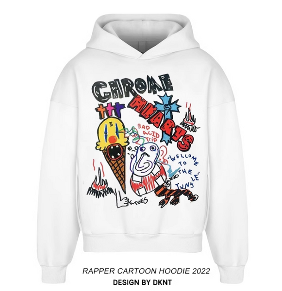 DKNT RAPPER GRAFFITI CARTOON GRAPHIC HOODIES