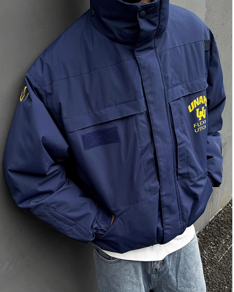 UNAPS SINRO FLEXICUTION DUCK DOWN PUFFER BOMBER JACKET