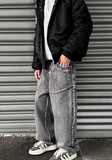 UNAPS VINTAGE LOOSE FIT WIDE LEG DENIM JEAN SWEATPANTS