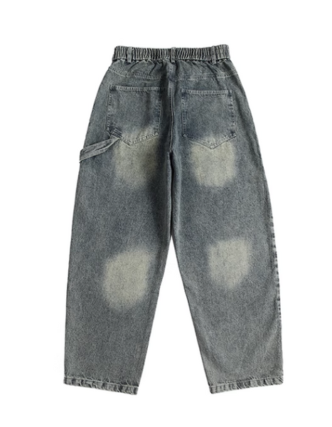 UNAPS DISTRESSED DIRTYFIT VINTAGE DENIM JEAN SWEATPANTS