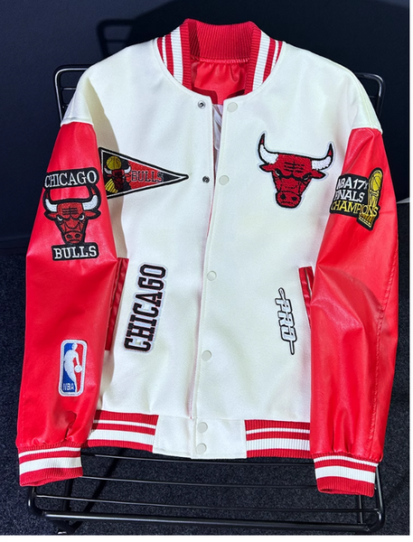 PRO BULLS BASKETBALL EMBROIDERED VARSITY UNISEX COLLEGE JACKET