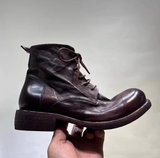 MARTIN FIKO WATER PROOF VINTAGE LEATHER HIGH TOP BOOTS
