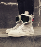 NESERV JULIUS HYPE BEAST NESSER LEATHER SNEAKER BOOTS WITH SKI GLASSES - boopdo