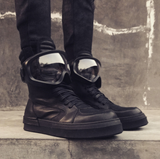 NESERV JULIUS HYPE BEAST NESSER LEATHER SNEAKER BOOTS WITH SKI GLASSES - boopdo