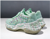 OPXO DRULO GRAFFITI CHUNKY SOLE CASUAL SNEAKER WITH RHINESTONES - boopdo