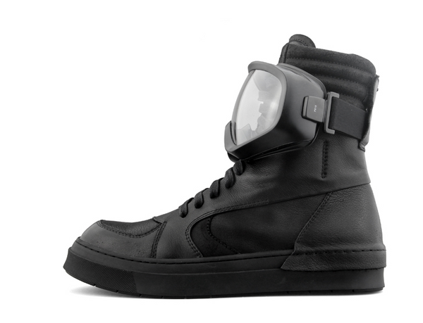 NESERV JULIUS HYPE BEAST NESSER LEATHER SNEAKER BOOTS WITH SKI GLASSES - boopdo