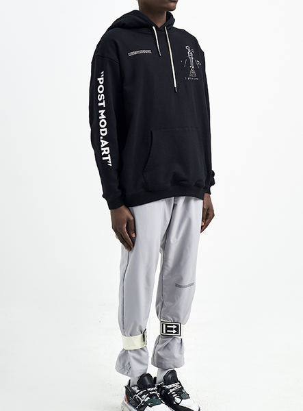 SHOTE SINN HE ON THE EDGE POST MOD ART HOODIE SWEATSHIRT - boopdo