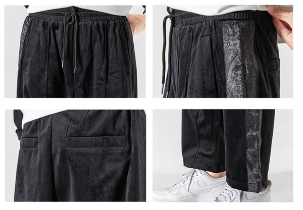 SPARRO TWOX STRAIGHT CASUAL SWETPANTS IN BLACK - boopdo