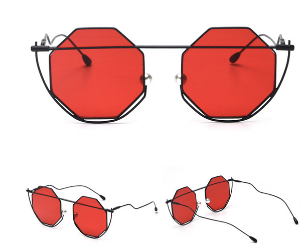 LACCOIZ DILALIA CONCAVE HEXAGONAL SUNGLASSES - boopdo