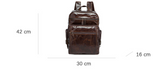 ZEFAN COCOSH BERNOZA HANDMADE OIL WAX LEATHER TRAVEL BACKPACK - boopdo