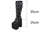 CHEZCA JENNIE COSBY PUNK STYLE ULTRA HIGH PLATFORM BOOTS - boopdo