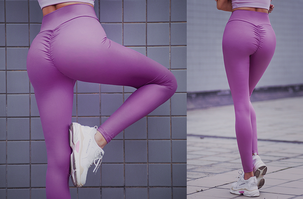 MIP SMOOTH SHINY TRAINING LEGGINGS IN PURPLE - boopdo