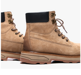 MOZZA ROCKINE MARTIN BRITISH STYLE MID LEATHER BOOTS - boopdo