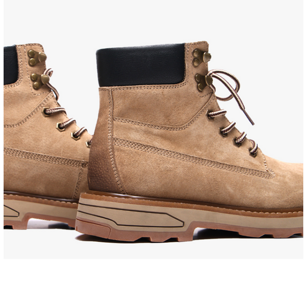 MOZZA ROCKINE MARTIN BRITISH STYLE MID LEATHER BOOTS - boopdo