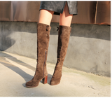 PROVA PERFETTO LISA GOTHO DESIGN THICK SOLED OVER THE KNEE LEATHER BOOTS - boopdo