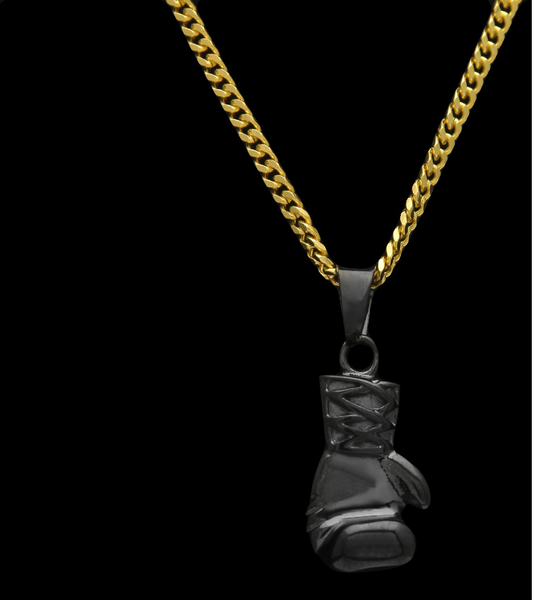 FEGPO BOXING GLOVES TITANIUM STAINLESS STEEL NECKLACE - boopdo
