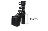 OZPO GOTHIC LOLITA COSBY PUNK STYLE ULTRA HIGH PLATFORM SANDAL - boopdo