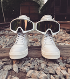 NESERV JULIUS HYPE BEAST NESSER LEATHER SNEAKER BOOTS WITH SKI GLASSES - boopdo