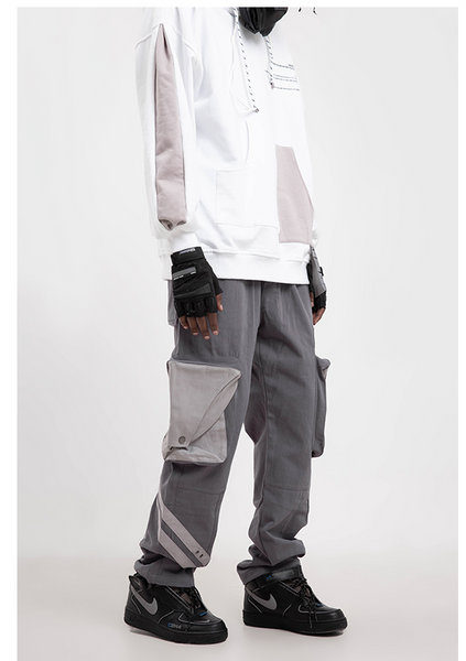 AVENTON KILLWINNER URBAN CLOTHING BIG POCKET CARGO TRACK PANTS - boopdo