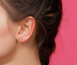 JELLY GIRL 18K GOLD SHINING CRYSTAL STUD EARRINGS - boopdo