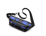 OMTO ZIPPED PVC BELT BAG IN BLUE CHECK 828021369A - boopdo