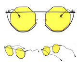 LACCOIZ DILALIA CONCAVE HEXAGONAL SUNGLASSES - boopdo