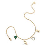 ZEGL HOLIDAY TIME TROPICAL FIGURE ANKLET - boopdo