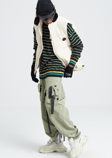 SHOTE SINN HE ON THE EDGE DESIGN TURTLENECK THICK WAISTCOAT - boopdo