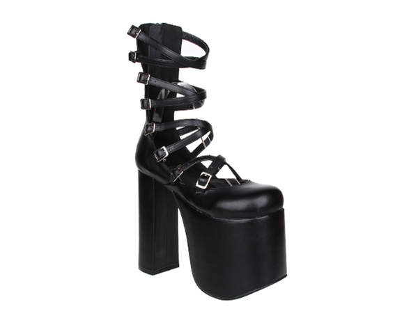 OZPO GOTHIC LOLITA COSBY PUNK STYLE ULTRA HIGH PLATFORM SANDAL - boopdo