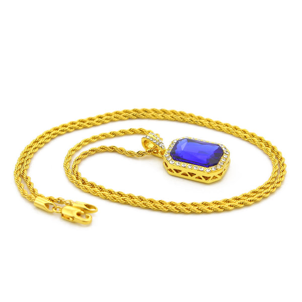 HIPSTER SAVAGE FREE STYLE MINI GEM DIAMOND NECKLACE - boopdo