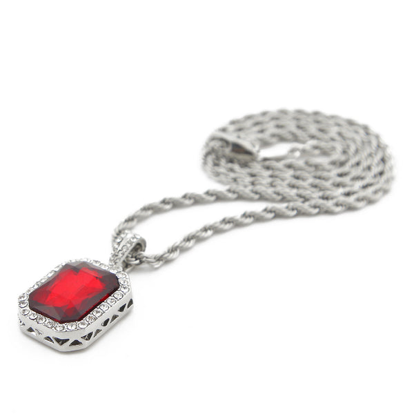 HIPSTER SAVAGE FREE STYLE MINI GEM DIAMOND NECKLACE - boopdo