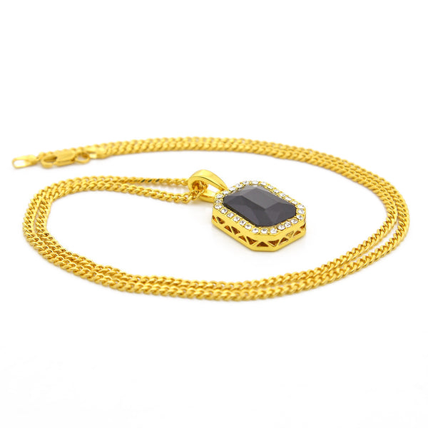 HIPSTER SAVAGE FREE STYLE MINI GEM DIAMOND NECKLACE - boopdo