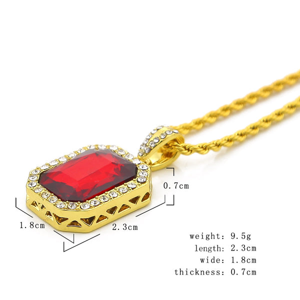 HIPSTER SAVAGE FREE STYLE MINI GEM DIAMOND NECKLACE - boopdo