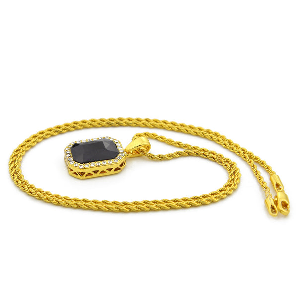 HIPSTER SAVAGE FREE STYLE MINI GEM DIAMOND NECKLACE - boopdo