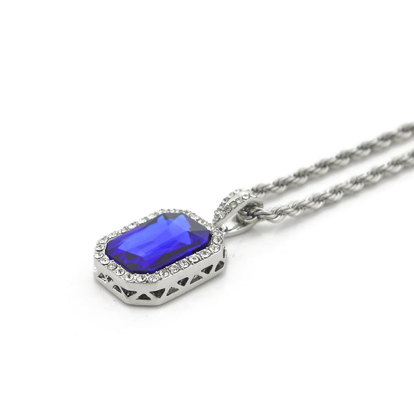 HIPSTER SAVAGE FREE STYLE MINI GEM DIAMOND NECKLACE - boopdo