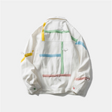 DAVIL RAY AYWTER COACH SPORT CASUAL UNISEX JACKET IN WHITE - boopdo