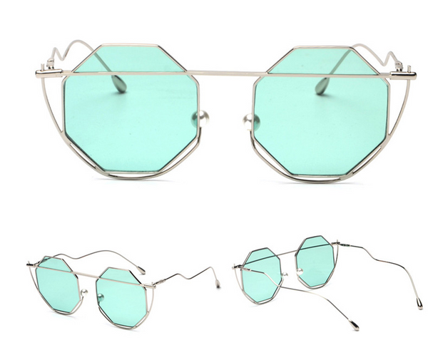 LACCOIZ DILALIA CONCAVE HEXAGONAL SUNGLASSES - boopdo