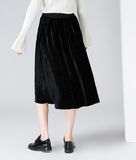 TOYOUTH MIDI PLEATED SKIRT WITH WAISTBAND - boopdo