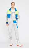 TOYOUTH TRACK JACKET IN WOLF GREY WITH BLUE NEON COLOR DESIGN 8831402027 - boopdo