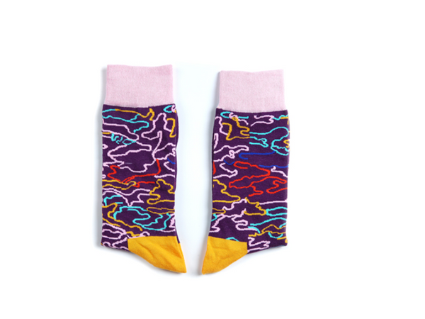 HEYNICE SPORT STYLE SOCKS WITH ALL OVER MULTI COLORED - boopdo