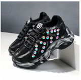 OPXO DRULO GRAFFITI CHUNKY SOLE CASUAL SNEAKER WITH RHINESTONES - boopdo