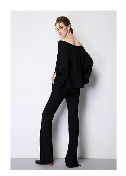 C4MORE HIPSTER MASTER YODA RETRO STYLE HIGH WAIST PANTS IN BLACK - boopdo