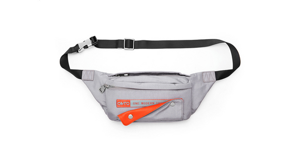 OMTO WOLF GREY CROSS BODY BUM BAG WITH FRONT POCKET 828016213 - boopdo