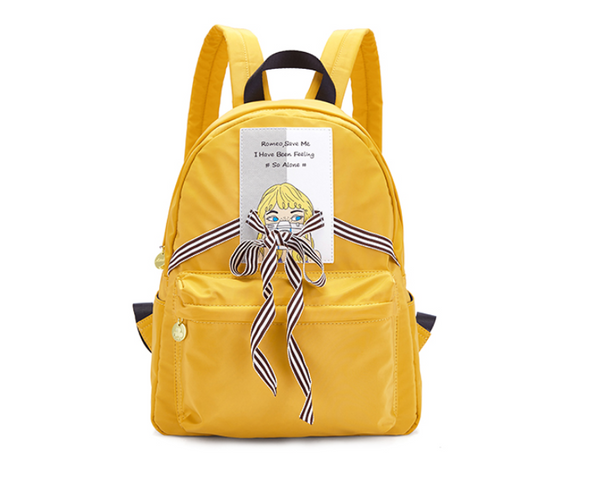 ARTMI COLLECTION WATER PROOF BACKPACK IN LEMON YELLOW AOG7795 - boopdo