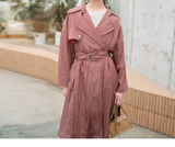 8GIRLS DESIGN BELTED LONGLINE TRENCH COAT - boopdo