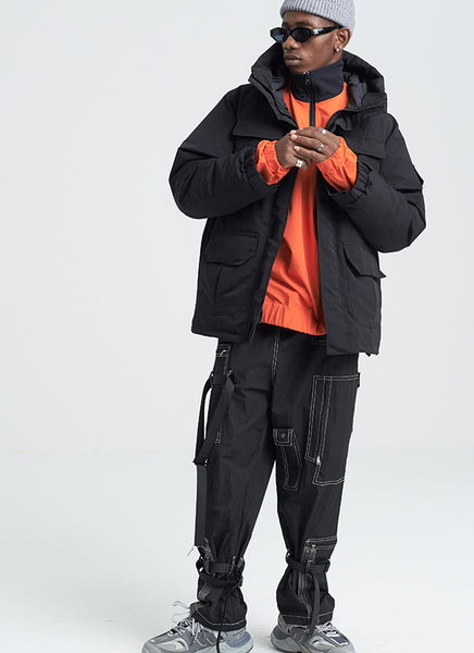 SHOTE SINN HE ON THE EDGE JAPANESE DESIGN REED HOODED JACKET - boopdo