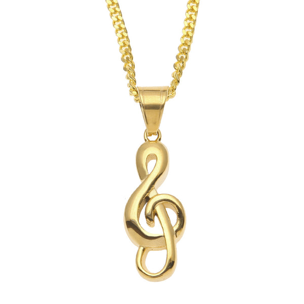 PHARAZ SOUND OF MUSIC STAINLESS STEEL CHAIN NECKLACE - boopdo
