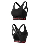 MIP STRAPPY BRA TOP WITH LETTERS PRINTED WAISBAND - boopdo